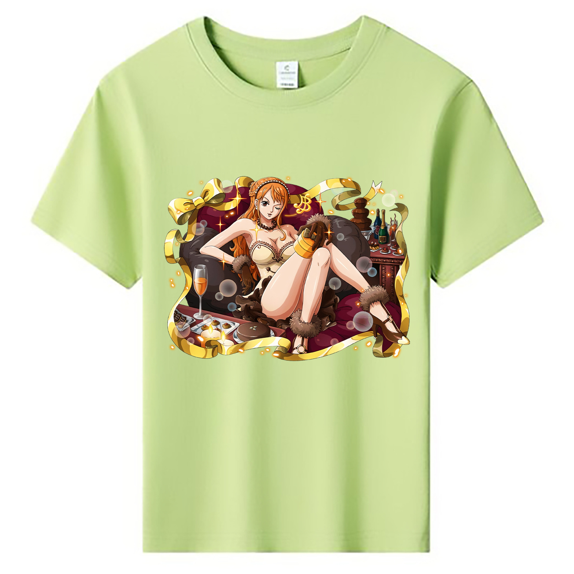（画像用） ワンピース ナミ ONE PIECE Nami 綿100％キッズTシャツ（フロントプリント）